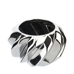 Vaso Tecno Ceramica Argento Diametro 15x9 Cm