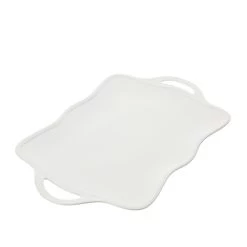 Vassoio Alloro In Porcellana 48x30cm