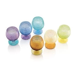 IVV Set 6 Calici Acqua Bicolore Multicolor Con Gift Box