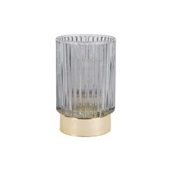 Karlsson Lampada Votiva A Led Ribbed Grigia Ø8,5xH13cm -Negozio Di Mobili karlsson lampada votiva a led ribbed grigia o85xh13cm 2