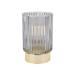Karlsson Lampada Votiva A Led Ribbed Grigia Ø8,5xH13cm