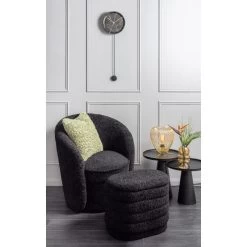 Karlsson Orologio A Pendolo Pendule Longue Effetto Marmo Nero Ø25cm