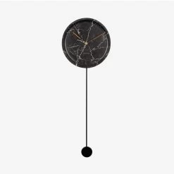 Karlsson Orologio A Pendolo Pendule Longue Effetto Marmo Nero Ø25cm -Negozio Di Mobili karlsson orologio a pendolo pendule longue effetto marmo nero o25cm 3