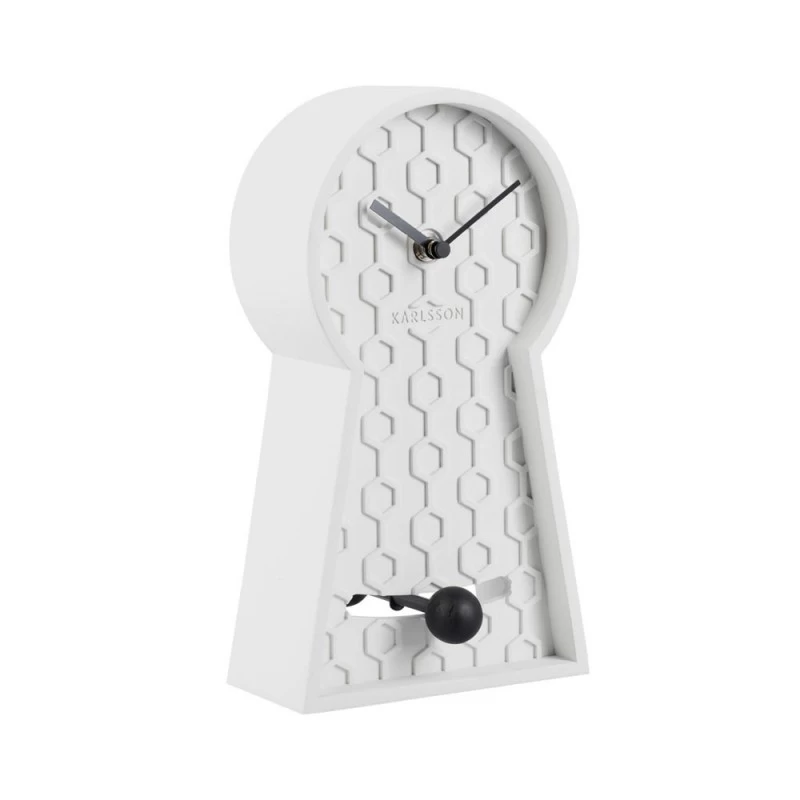 Karlsson Orologio Da Tavola Honeycomb Pendulum Bianco H25cm 7 Karlsson Orologio Da Tavola Honeycomb Pendulum Bianco H25cm - immagine 5
