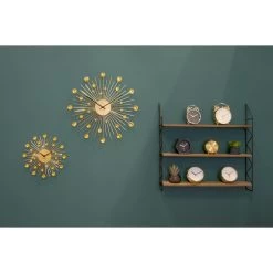 Karlsson Orologio Sunburst Con Cristalli Oro Ø50cm