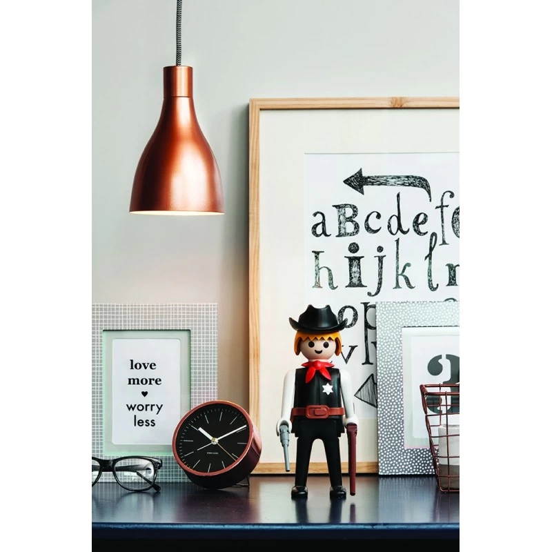 Karlsson Sveglia Minimal Copper Nera Ø11cm 4 Karlsson Sveglia Minimal Copper Nera Ø11cm - immagine 2
