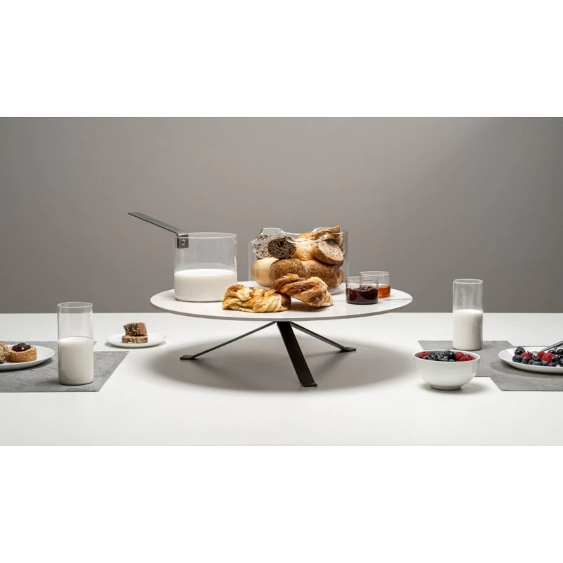 Centrotavola Gastronomico Girevole Bianco Ø50cm 3 Centrotavola Gastronomico Girevole Bianco Ø50cm