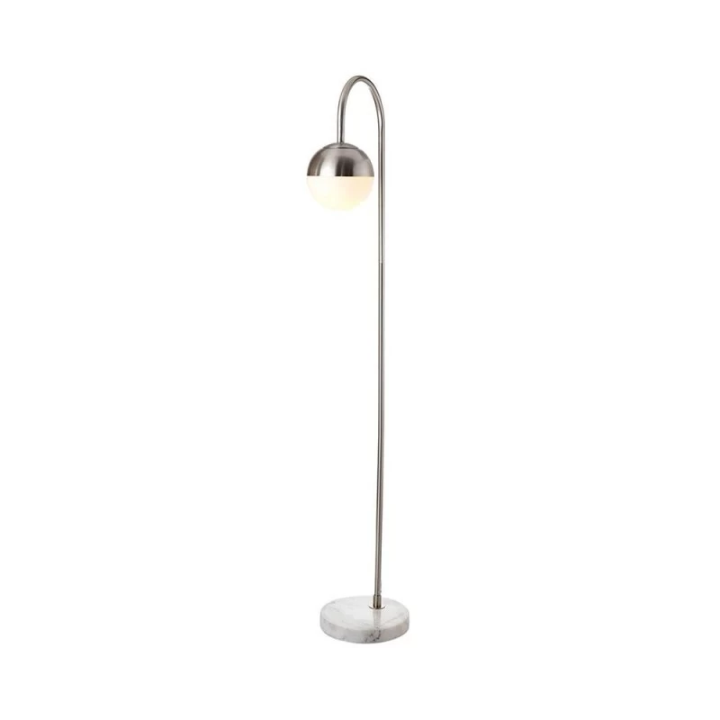 Lampada Da Terra Urban Style In Metallo Argento H160cm 3 Lampada Da Terra Urban Style In Metallo Argento H160cm