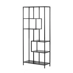 Libreria Minimal In Metallo E Legno H180cm -Negozio Di Mobili l oca nera libreria minimal in metallo e legno h180cm 2