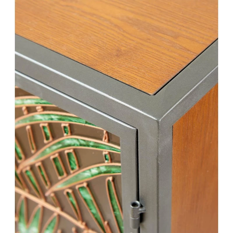 Mobile A 3 Ante Con Decoro Tropicale 105x81cm 3 Mobile A 3 Ante Con Decoro Tropicale 105x81cm