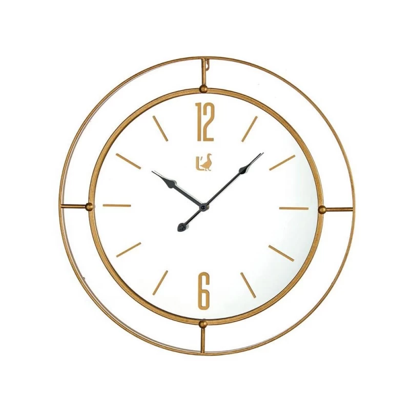 Orologio Con Specchio E Cornice Dorata Ø60cm 5 Orologio Con Specchio E Cornice Dorata Ø60cm - immagine 3