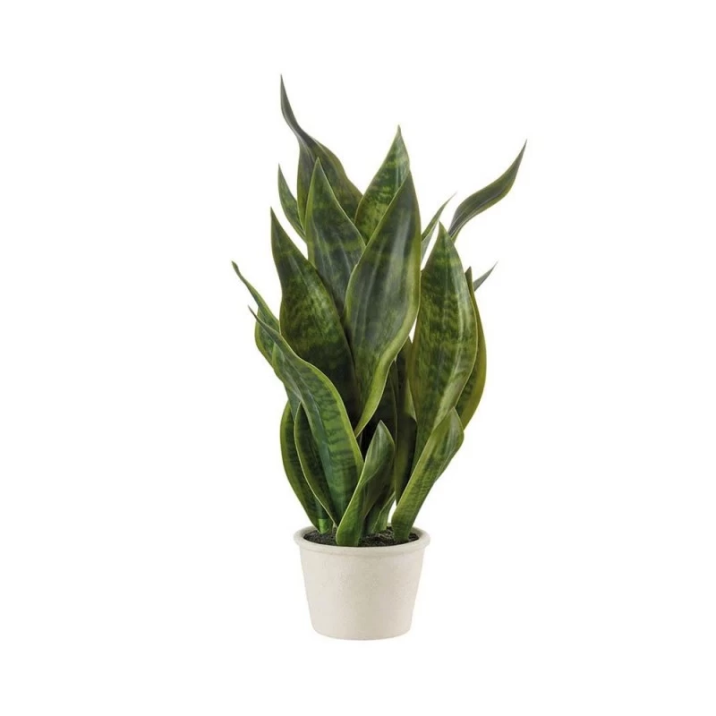 Pianta Sanseveria Finta Con Vaso H57cm 3 Pianta Sanseveria Finta Con Vaso H57cm