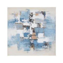 Quadro Canvas Astratto In Stile Mediterraneo 100x100cm -Negozio Di Mobili l oca nera quadro canvas astratto in stile mediterraneo 100x100cm 2