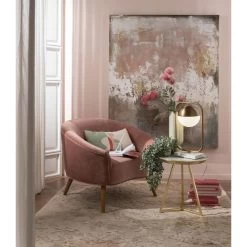 Negozio Di Mobili -Negozio Di Mobili l oca nera quadro canvas astratto rosa e oro 120x150cm 1