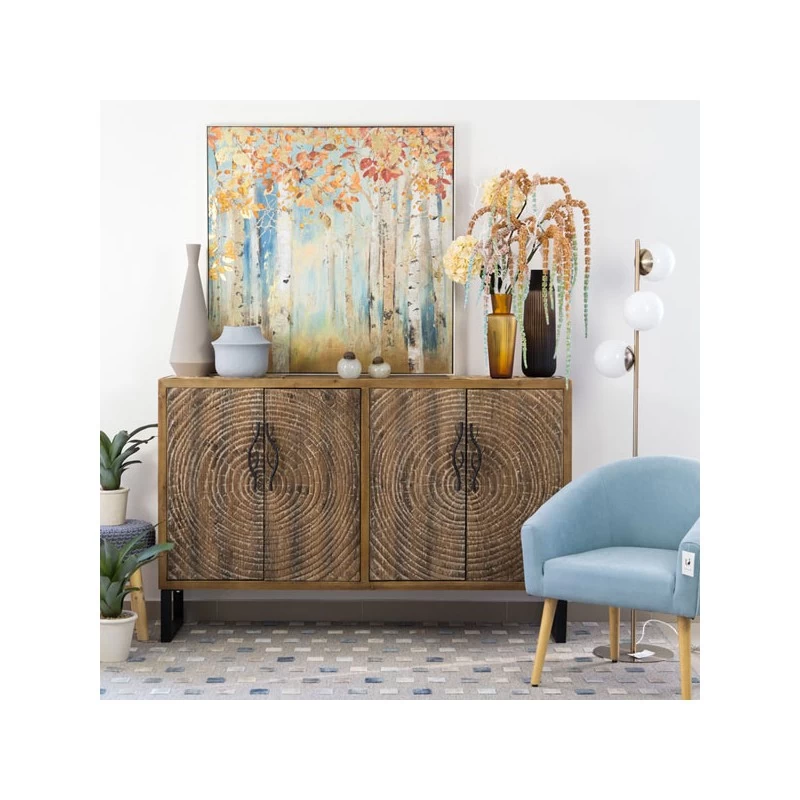 Quadro Con Cornice Con Paesaggio Autunnale 103x103cm 3 Quadro Con Cornice Con Paesaggio Autunnale 103x103cm