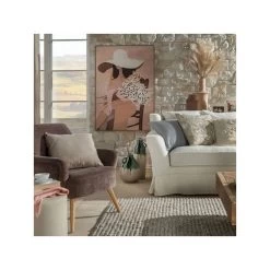 Quadro Donna Con Cappello 82x122cm