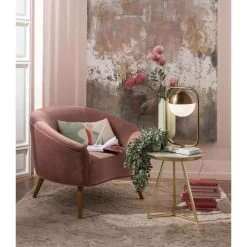 Tavolino Da Salotto Glamour Oro Ø42x46cm -Negozio Di Mobili l oca nera tavolino da salotto glamour oro o42x46cm 2