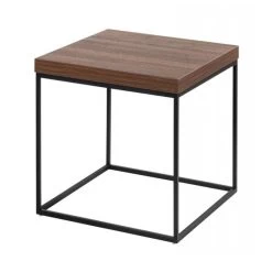 Tavolino Quadrato 59x59x50h Cm Legno Noce