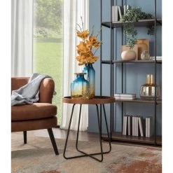 Tavolino Rotondo Con Piano In Legno Ø46x52cm 9 Tavolino Rotondo Con Piano In Legno Ø46x52cm -Negozio Di Mobili l oca nera tavolino rotondo con piano in legno o46x52cm 3