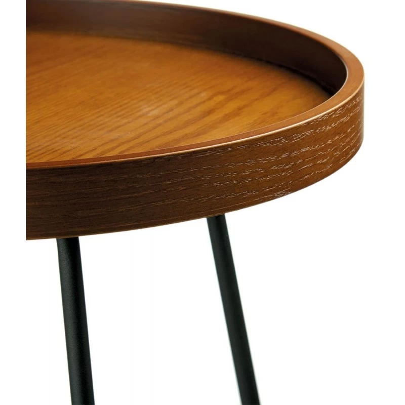 Tavolino Rotondo Con Piano In Legno Ø46x52cm 3 Tavolino Rotondo Con Piano In Legno Ø46x52cm