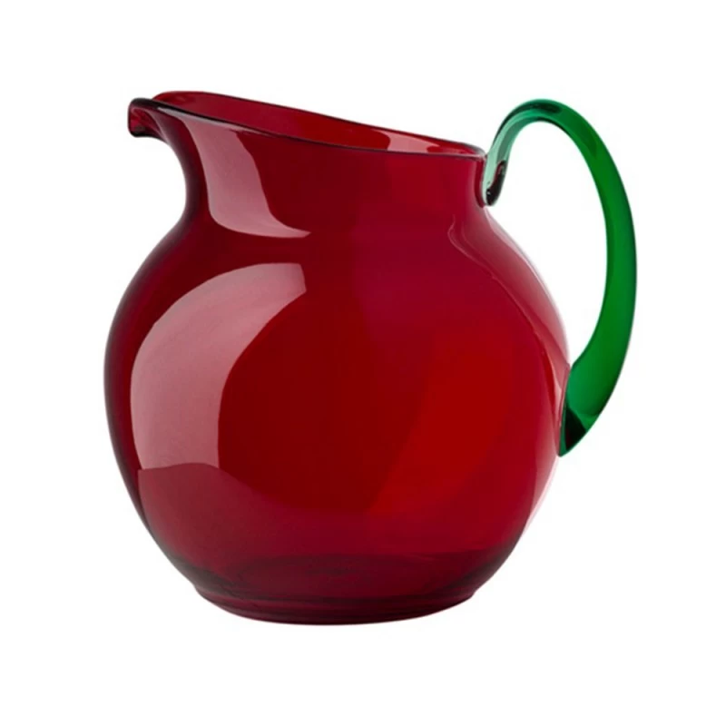 Brocca Pallina Rubino Con Manico Verde 3 Brocca Pallina Rubino Con Manico Verde