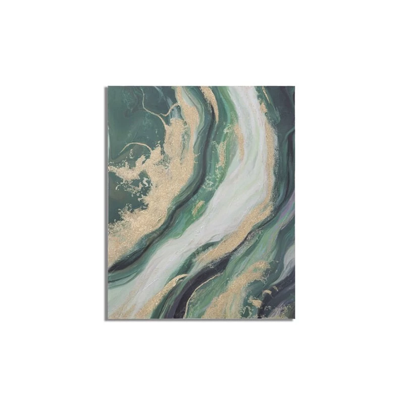 Quadro Astratto Ery Verde E Oro 80x100cm 3 Quadro Astratto Ery Verde E Oro 80x100cm