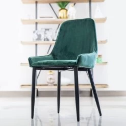 Novità Home Sedia In Velluto Verde -Negozio Di Mobili novita home sedia 1 3
