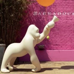 Lampada Da Terra Kong Ivory H140cm -Negozio Di Mobili qeeboo lampada da terra kong ivory h140cm 2