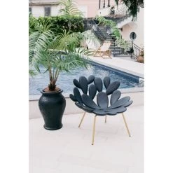 QEEBOO Poltrona Filicudi Nera E Vaso Ming Nero -Negozio Di Mobili qeeboo poltrona filicudi nera e vaso ming nero 1 3