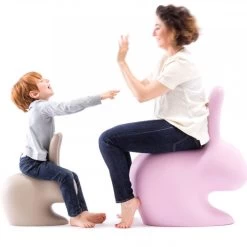 Sedia Rabbit Baby Rosa -Negozio Di Mobili qeeboo sedia rabbit baby rosa 2