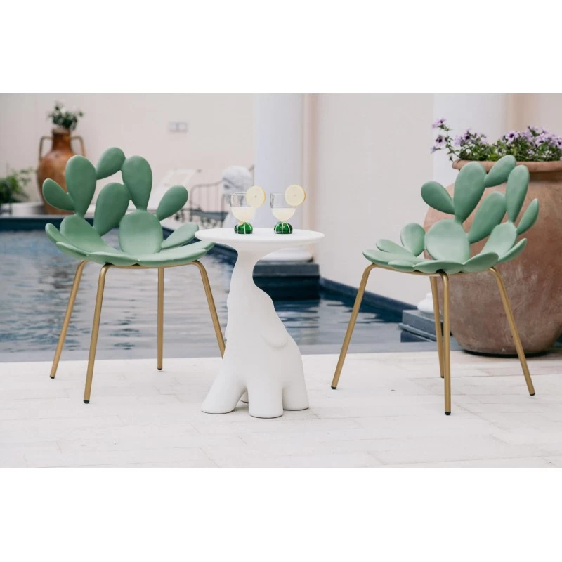 QEEBOO Set 2 Sedie Filicudi Chair Verdi E Tavolino Elefante Pako Bianco 4 QEEBOO Set 2 Sedie Filicudi Chair Verdi E Tavolino Elefante Pako Bianco - immagine 2