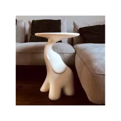 Tavolino Elefante Pako Bianco H56cm