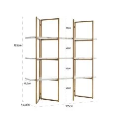 Richmond Pensile Lagrand Gold Con 3 Ripiani H185cm -Negozio Di Mobili richmond pensile lagrand gold con 3 ripiani 1 2