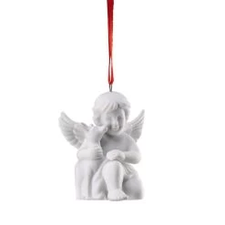 Rosenthal Decorazione Da Appendere Angelo Con Bambi H5.5cm
