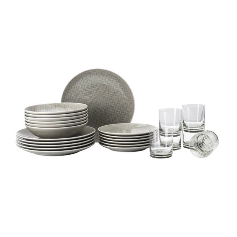 Rosenthal Mesh MOUNTAIN Set 18 Piatti Tondi + 6 Bicchieri 4 Rosenthal Mesh MOUNTAIN Set 18 Piatti Tondi + 6 Bicchieri - immagine 2