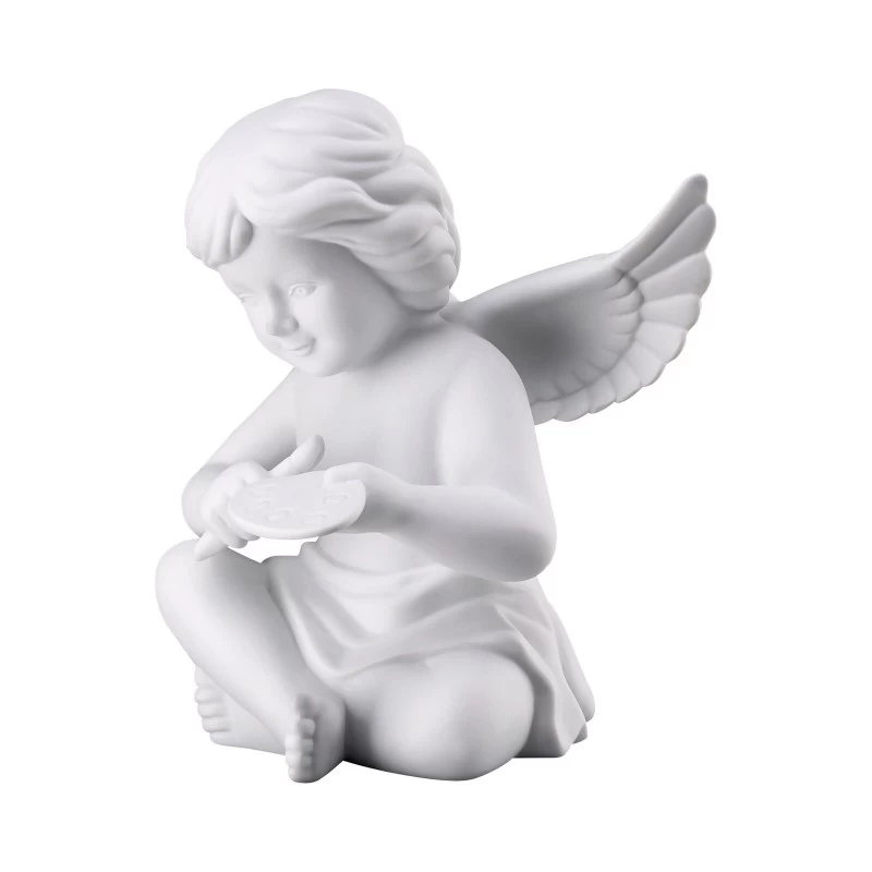 Rosenthal Statuetta Angelo Con Tavolozza Bianco Grande H14cm 5 Rosenthal Statuetta Angelo Con Tavolozza Bianco Grande H14cm - immagine 3