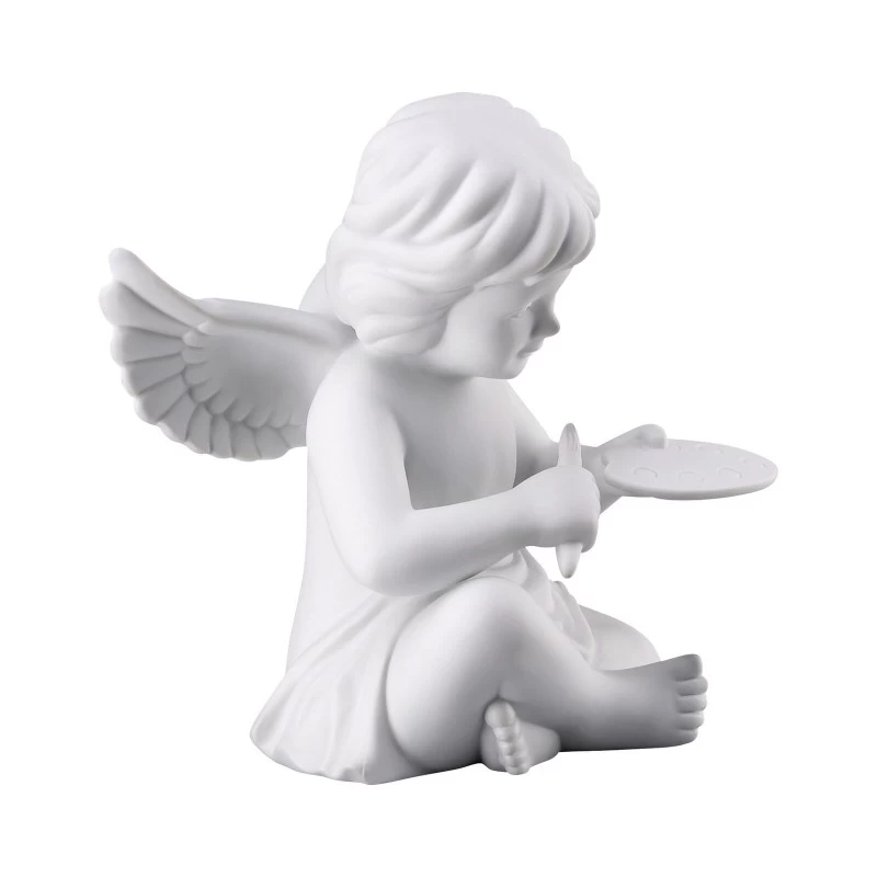 Rosenthal Statuetta Angelo Con Tavolozza Bianco Grande H14cm 6 Rosenthal Statuetta Angelo Con Tavolozza Bianco Grande H14cm - immagine 4