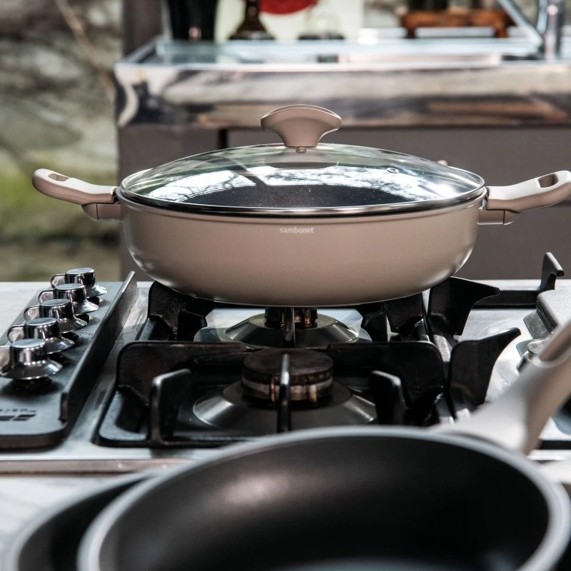 Tegame Con 2 Manici E Coperchio Silver Force Grigio Ø28cm 8 Tegame Con 2 Manici E Coperchio Silver Force Grigio Ø28cm - immagine 6