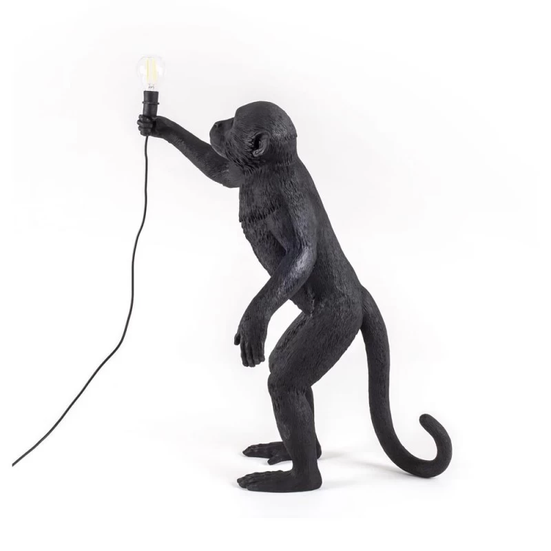 Seletti Lampada In Resina Monkey Lamp Outdoor Black In Piedi 46x27,5cm H.54cm 4 Seletti Lampada In Resina Monkey Lamp Outdoor Black In Piedi 46x27,5cm H.54cm - immagine 2