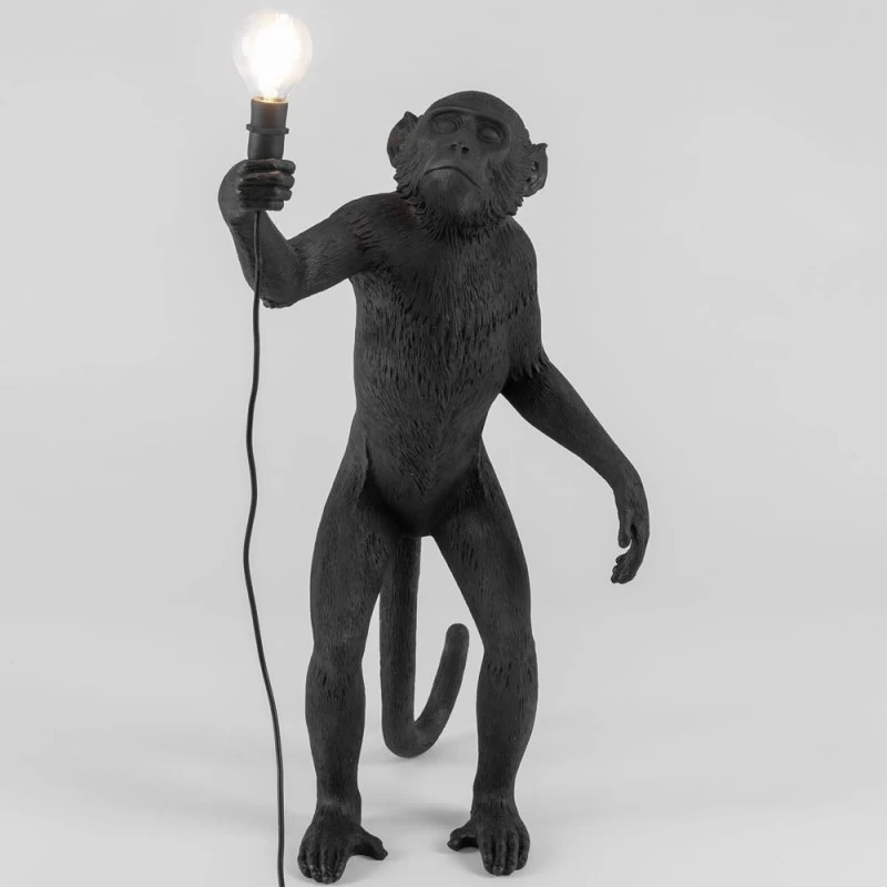 Seletti Lampada In Resina Monkey Lamp Outdoor Black In Piedi 46x27,5cm H.54cm 3 Seletti Lampada In Resina Monkey Lamp Outdoor Black In Piedi 46x27,5cm H.54cm