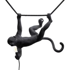 Seletti Lampada Monkey Lamp Swing Black 59x40x44cm -Negozio Di Mobili seletti lampada monkey lamp swing black 59x40x44cm 2