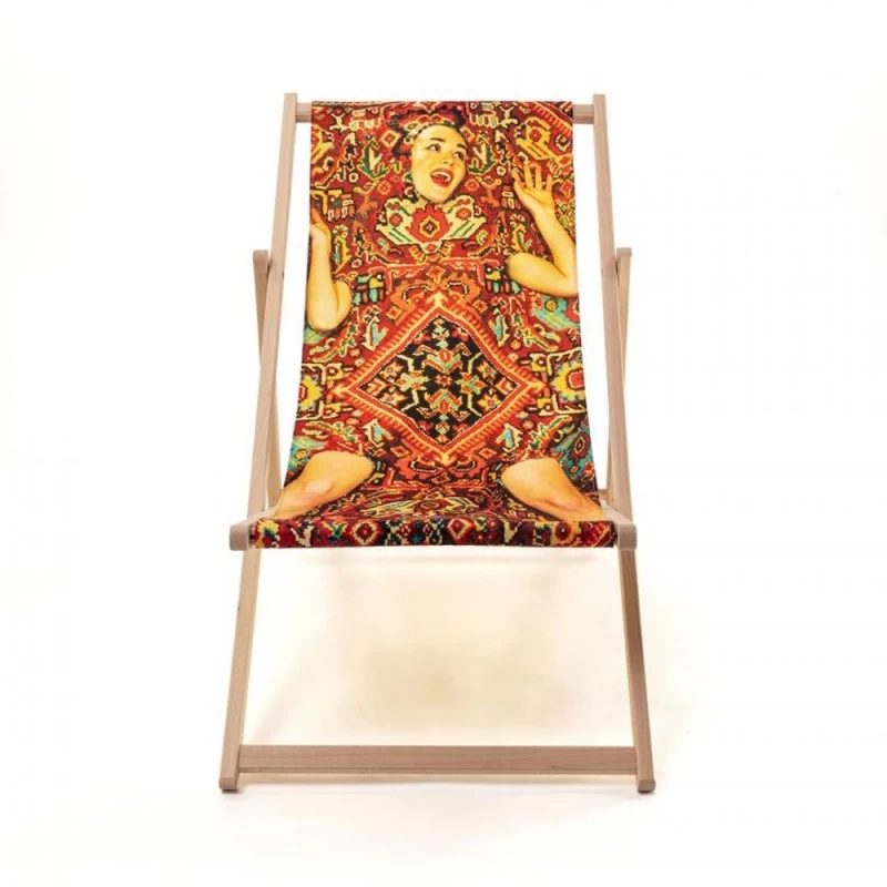 Seletti Sedia Sdraio Deck Chair Lady On Carpet 5 Seletti Sedia Sdraio Deck Chair Lady On Carpet - immagine 3
