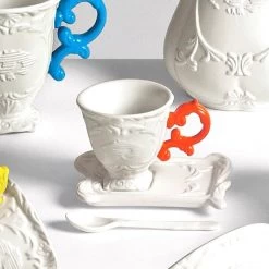 Seletti Set Da Caffè In Porcellana “I-Wares” Con Manico Arancio -Negozio Di Mobili seletti set da caffe in porcellana i wares con manico arancio 2