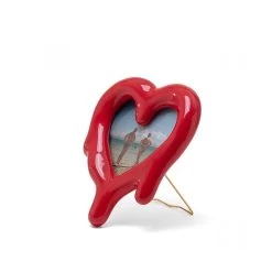 Seletti Specchio Cornice "Melted Heart Red" Rosso