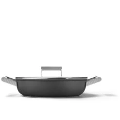 Smeg Tegame Antiaderente Cookware Nero Estetica 50's Style Ø28cm -Negozio Di Mobili smeg tegame antiaderente cookware nero estetica 50 s style o28cm 1