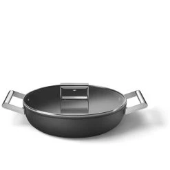 Smeg Tegame Antiaderente Cookware Nero Estetica 50's Style Ø28cm -Negozio Di Mobili smeg tegame antiaderente cookware nero estetica 50 s style o28cm 4