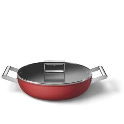 Smeg Tegame Antiaderente Cookware Rosso Estetica 50's Style Ø28cm -Negozio Di Mobili smeg tegame antiaderente cookware rosso estetica 50 s style o28cm 5