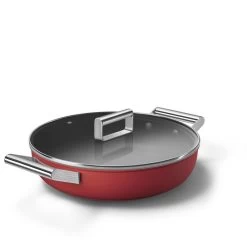 Smeg Tegame Antiaderente Cookware Rosso Estetica 50's Style Ø28cm -Negozio Di Mobili smeg tegame antiaderente cookware rosso estetica 50 s style o28cm 6