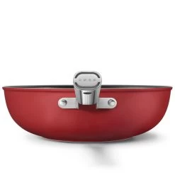 Smeg Wok Antiaderente Cookware Rosso Estetica 50's Style Ø30cm