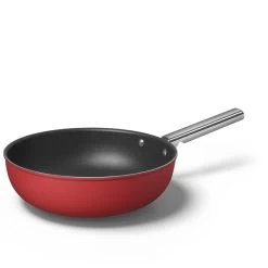 Smeg Wok Antiaderente Cookware Rosso Estetica 50's Style Ø30cm -Negozio Di Mobili smeg wok antiaderente cookware rosso estetica 50 s style 30 cm 5